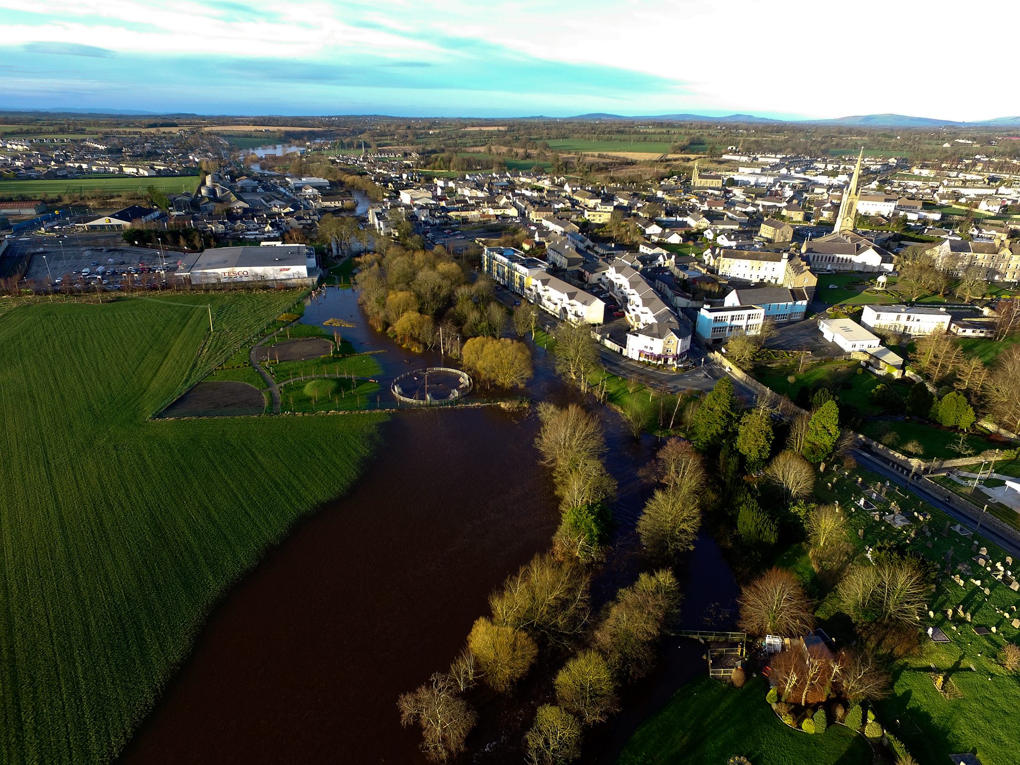 View of the R. Barrow in flood, Carlow